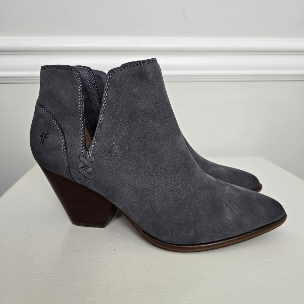 NEW Frye Women Reina Cut Out Ankle Bootie 7.5M Cowgirl Westerncore Minimalist